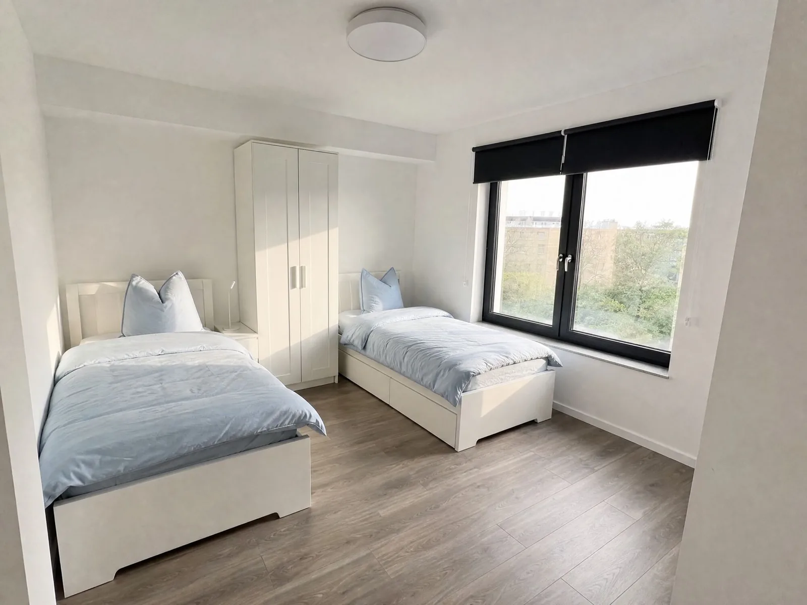 Zweibettzimmer mit Blick ins Grüne in Marbach